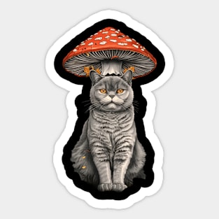 Cottagecore Aesthetic Cat Teatime Sticker